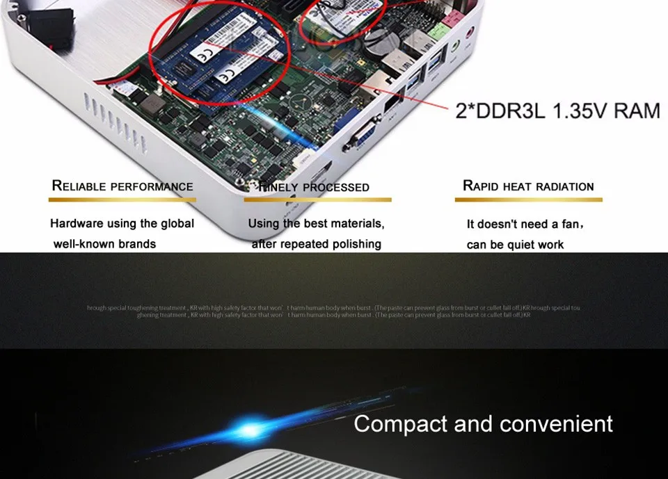 ACEPC мини-ПК Intel Core i5 7200u i3 7100u 7th Gen Kaby Lake Windows 10 безвентиляторный мини-ПК 4K HTPC minipc Nuc HD graphics 620 wifi