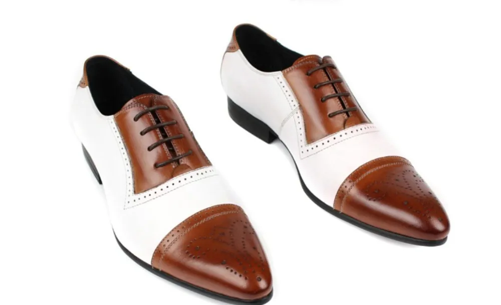 

CH.KWOK Borgues Oxfords Man Rubber Shoes Spring Genuine Leather Oxfords Black Mix Color Business Dress Shoes Oxfords Flats