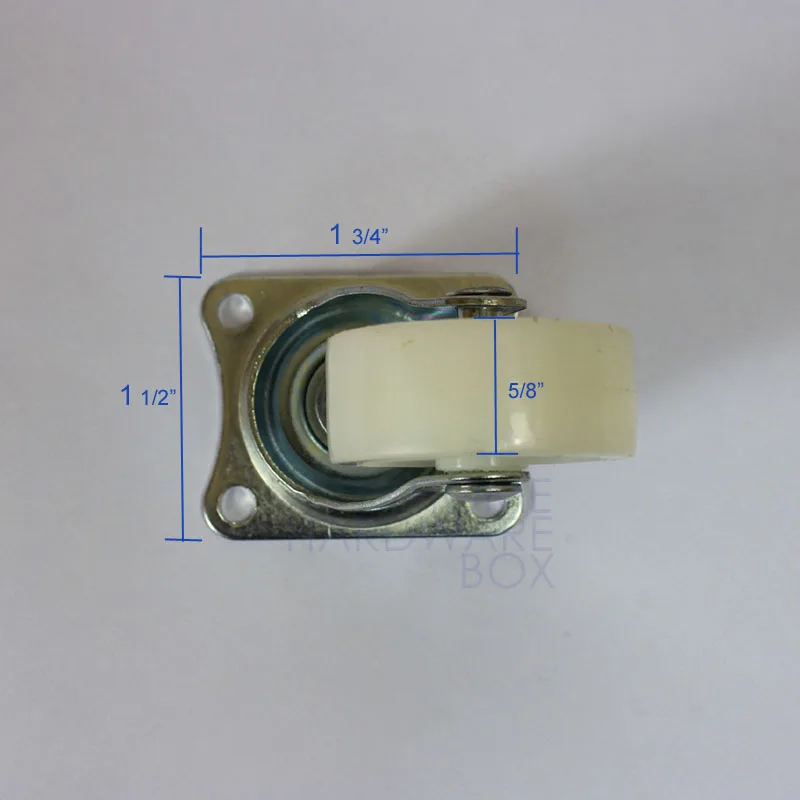 4 ball bearing swivel caster metal plate mount white plastic 40mm wheel | Обустройство дома