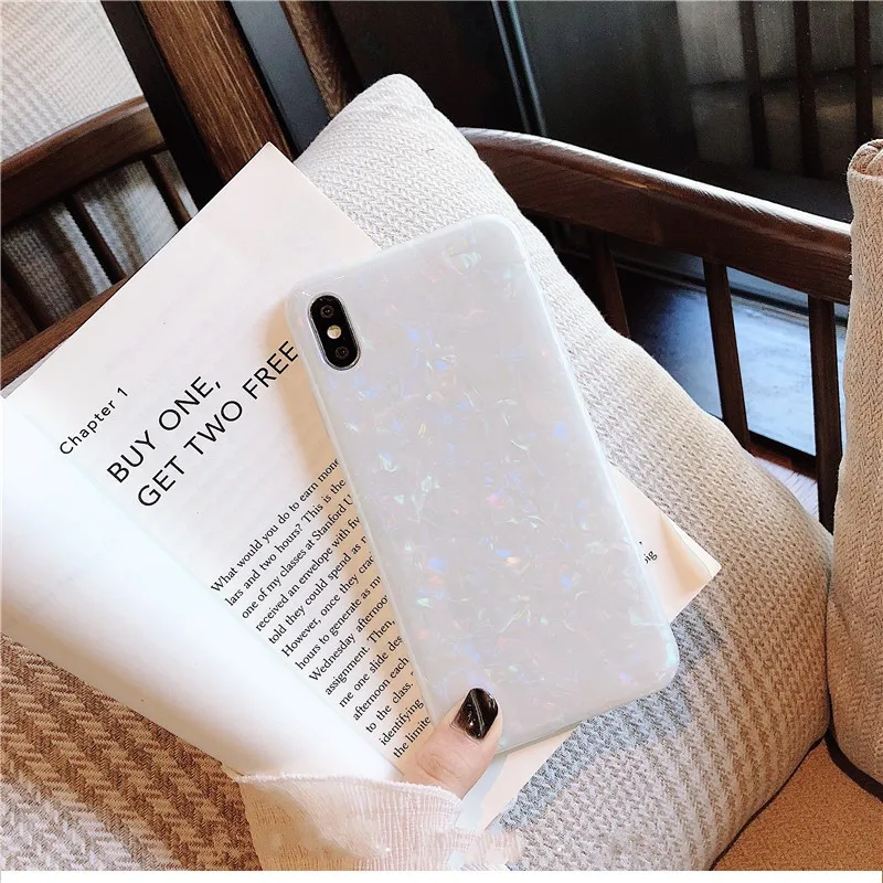 Чехол глянцевый мраморный чехол для samsung Galaxy S10 s9 s8 plus S10lite note9 8 S7 ракушка