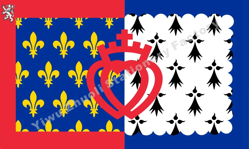 

Флаг Франции Pays de la Loire 150X90 см (3x5FT) 120 г 100D полиэстер двойной сшитый высококачественный баннер Бесплатная доставка