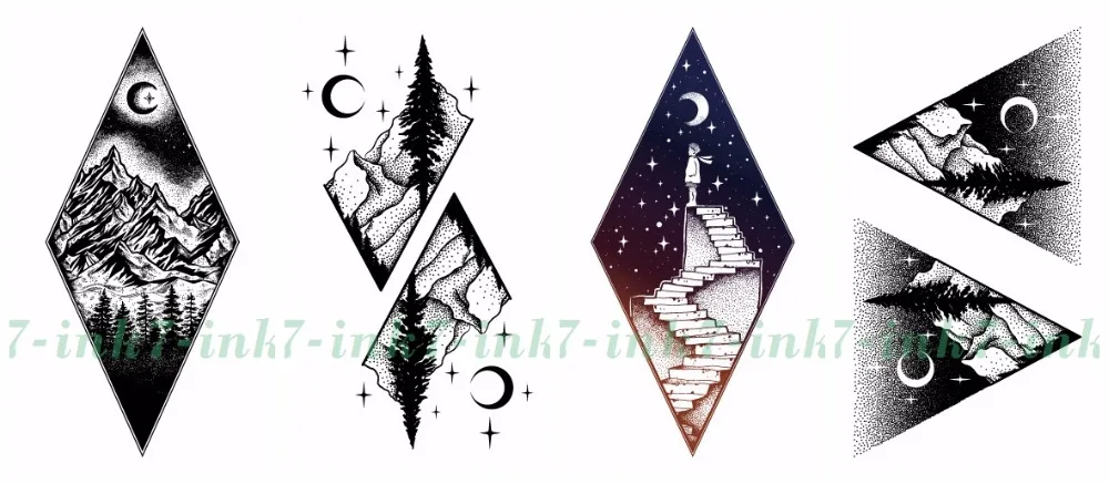 

Татуировка-наклейка «звездное небо», водостойкая