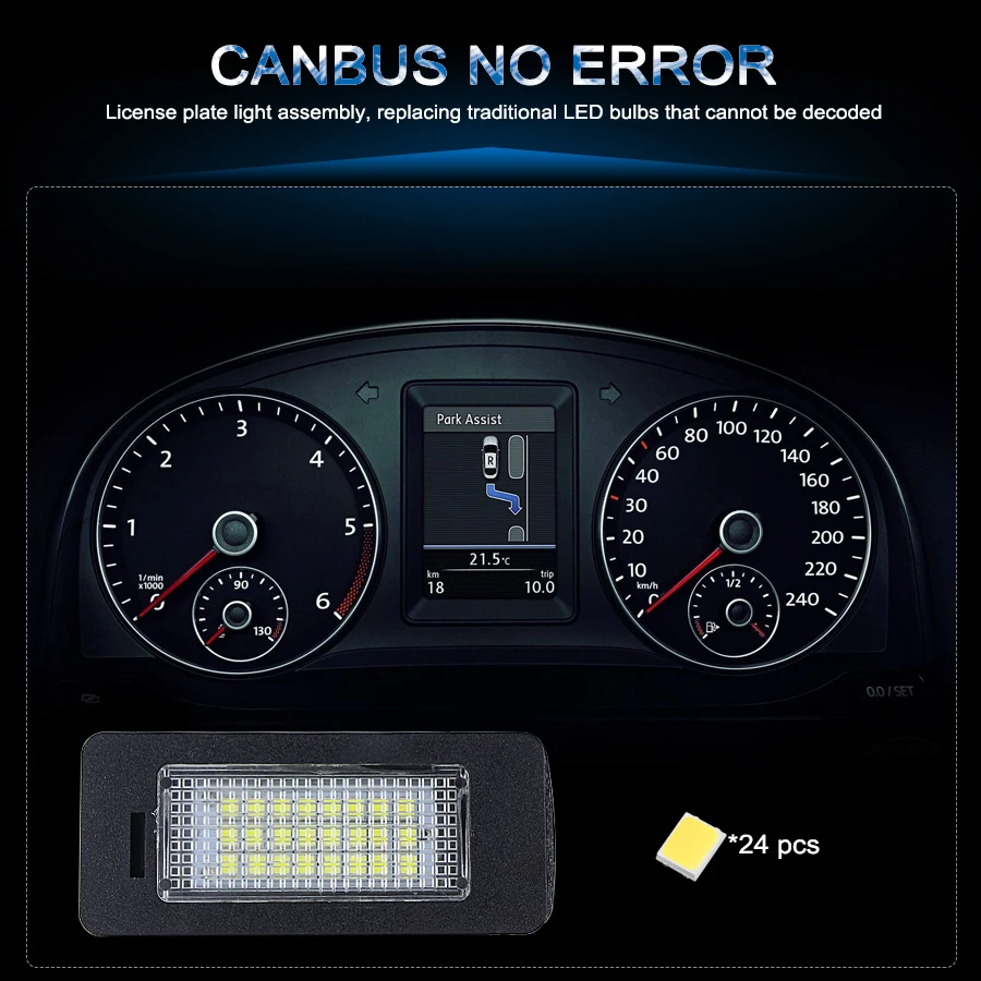 Светодиодный светильник номерного знака 24-SMD подходит для SKODA Octavia 3 / Superb B6 Combi Rapid