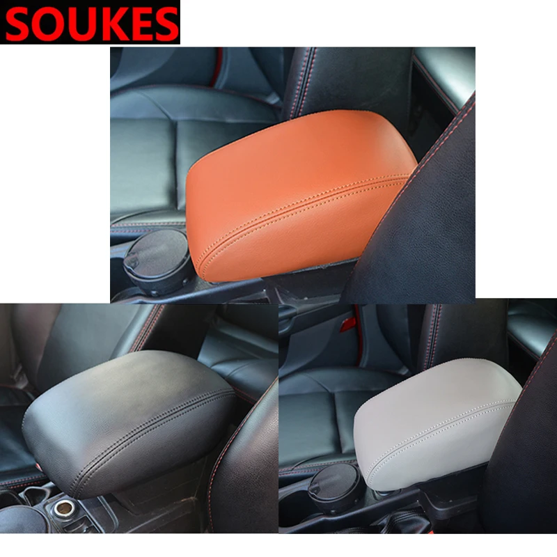 

Genuine Leather Car Center Elastic Armrest Cover For Ford Focus 2 3 1 Fiesta Mondeo Kuga Ecosport Escort Everest Explorer Edge