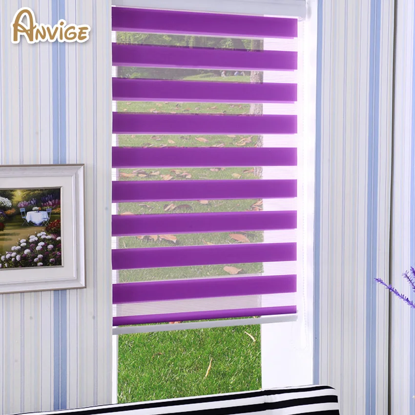 Бесплатная доставка 100% полиэстер полупрозрачные жалюзи зебры под заказ шторы