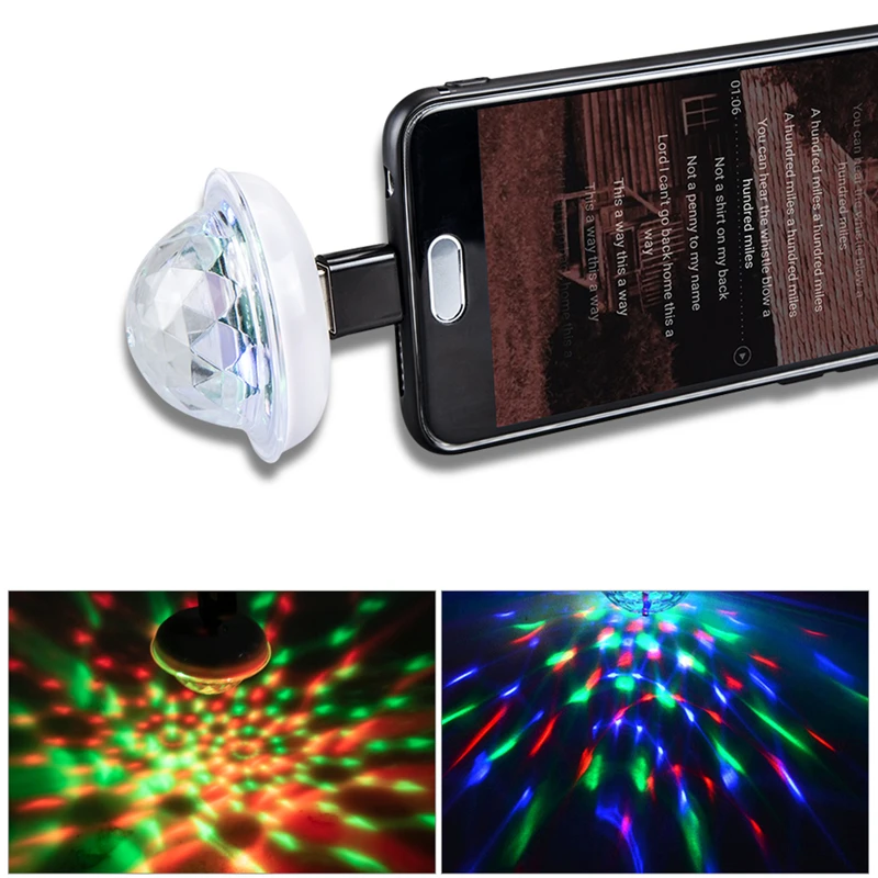 

Музыкальный датчик, USB мини-светильник для дискотеки, сценический светильник, диджейский Хрустальный Волшебный шар, лампа для телефона, све...