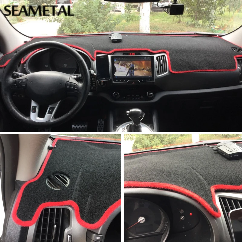 LHD для KIA Sportage 3rd 2011 2012 2013 приборной панели автомобиля крышки коврики Подушка тени Межкомнатная дверь защитник, летние аксессуары для женщин