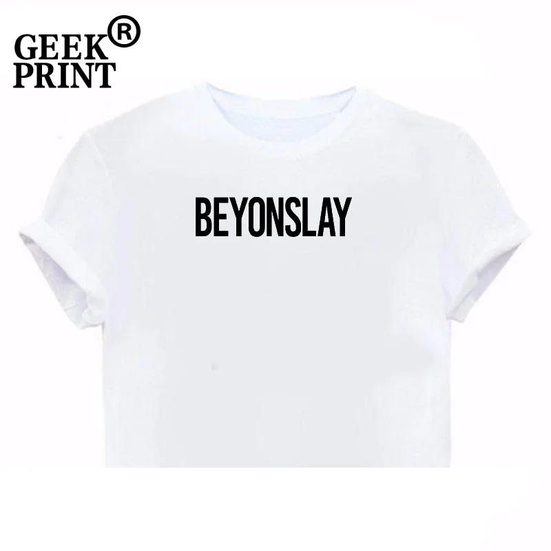 Женские топы BEYONSLAY черная футболка с надписью BEYONCE JAYZ ON THE RUN TOUR 2018 SLAY QUEEN