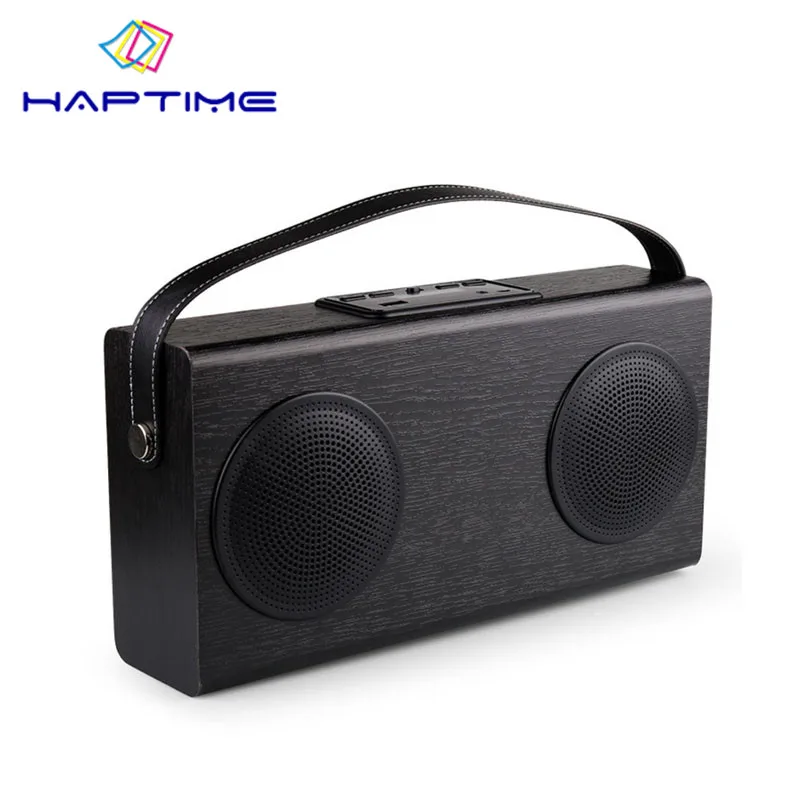 

New Listing Wooden Portable Bluetooth Speaker FM Radio Wood Grain Wireless Stereo Speakers Double Horn Home Bookshelf Speakers