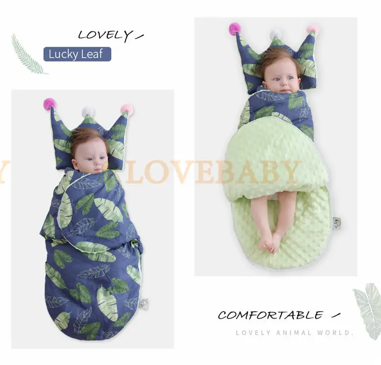 Iiilovebaby теплый детский конверт для сна для новорожденных мягкий хлопок теплый плед зима мультфильм одеяло для детей спальный мешок ребенка