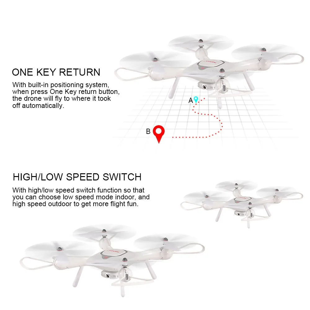 Syma Дрон X25PRO Wifi FPV Регулируемый 720P RC с камерой Квадрокоптер RTF GPS положение высоты