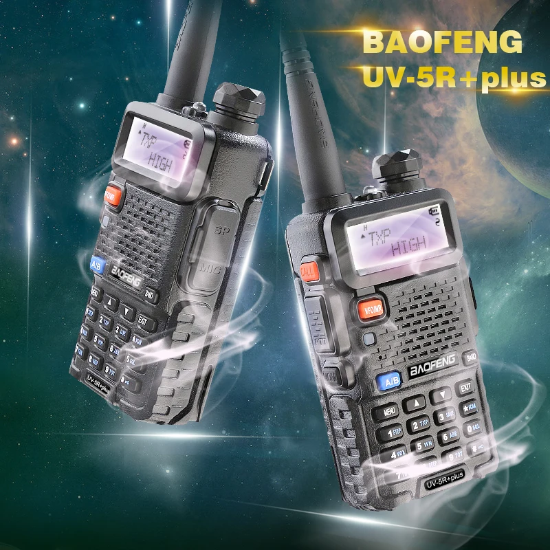 2 шт./лот 8 Вт Max BAOFENG UV-5r plus Тройная портативная рация BaoFeng Двухдиапазонная