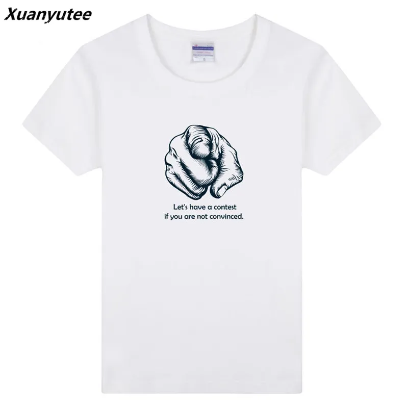 Xuanyutee DIY забавная дизайнерская футболка Homme с принтом давайте проведем конкурс