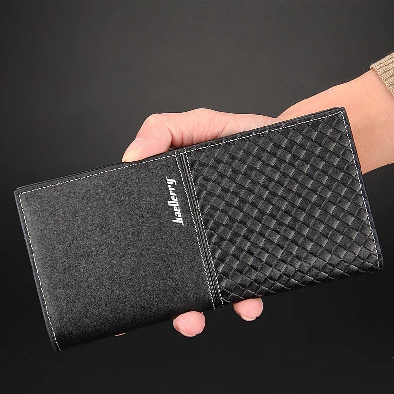 Baellerry новый дизайнер плед Мода Мужской Длинный кошелек большой Ёмкость Для