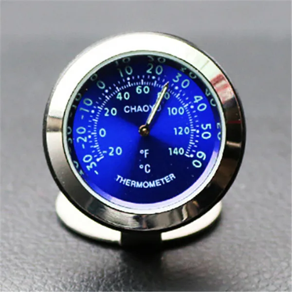 Blue Thermometer Автомобильный орнамент, креативные светящиеся часы, термометр, модный Автомобильный интерьер, цифровой указатель, часы, украшения, аксессуары - Название цвета: Blue Thermometer