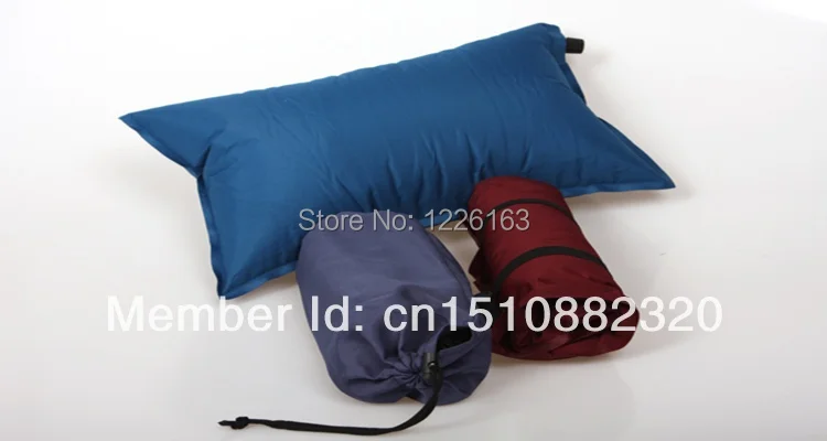 double sided flocking Travel Automatic inflatable pillow cushion rectangle shapePlane body hotel camping random color | Спорт и