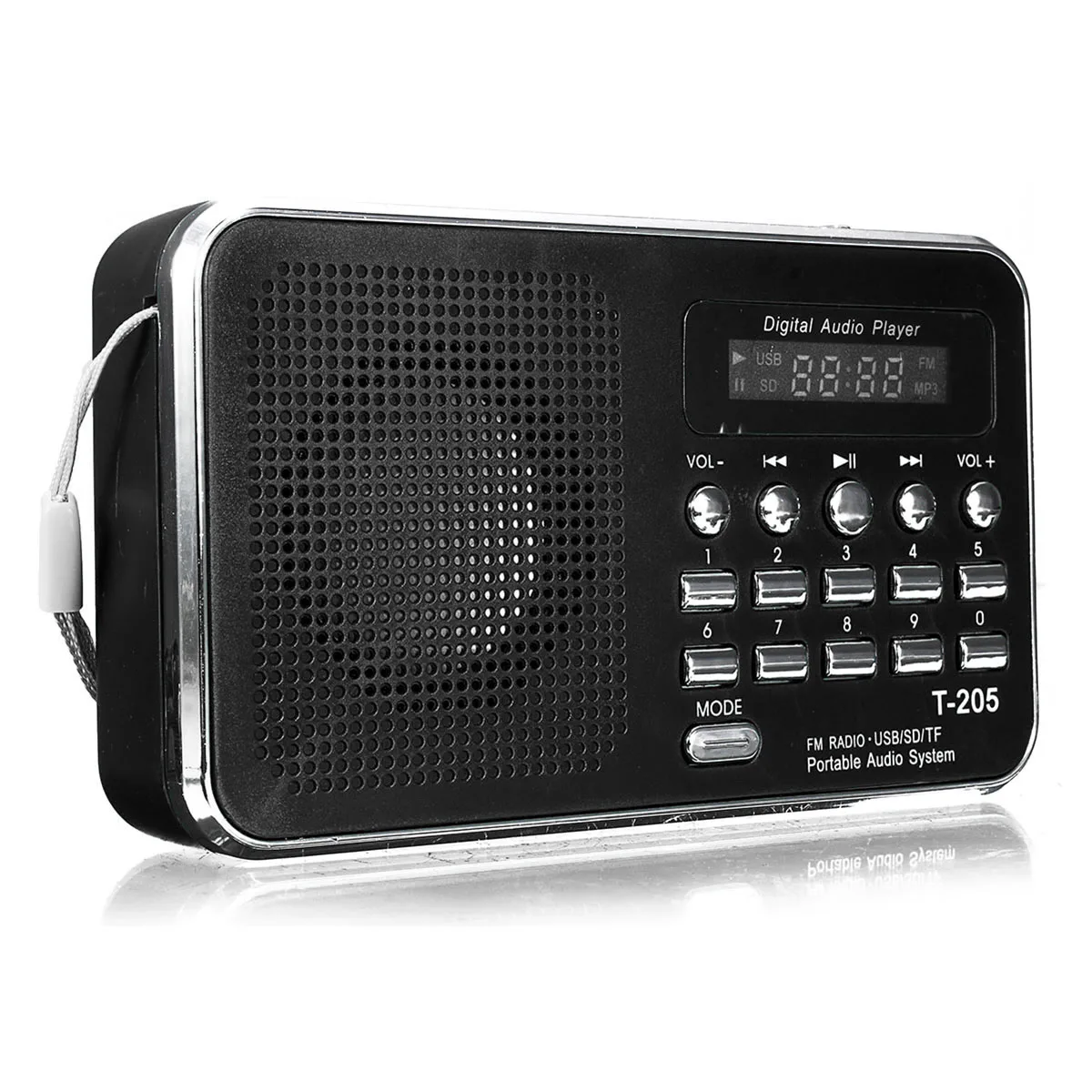 LEORY ЖК-дисплей цифровой радио FM портативный мини музыкальный плеер MP3 WMA MMC