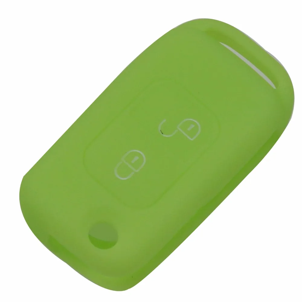 

jingyuqin Silicone Key Fob Case Cover For Mercedes Benz E113 A C E S W168 W202 W203 Two 2 Buttons Flip Folding Car Accessories