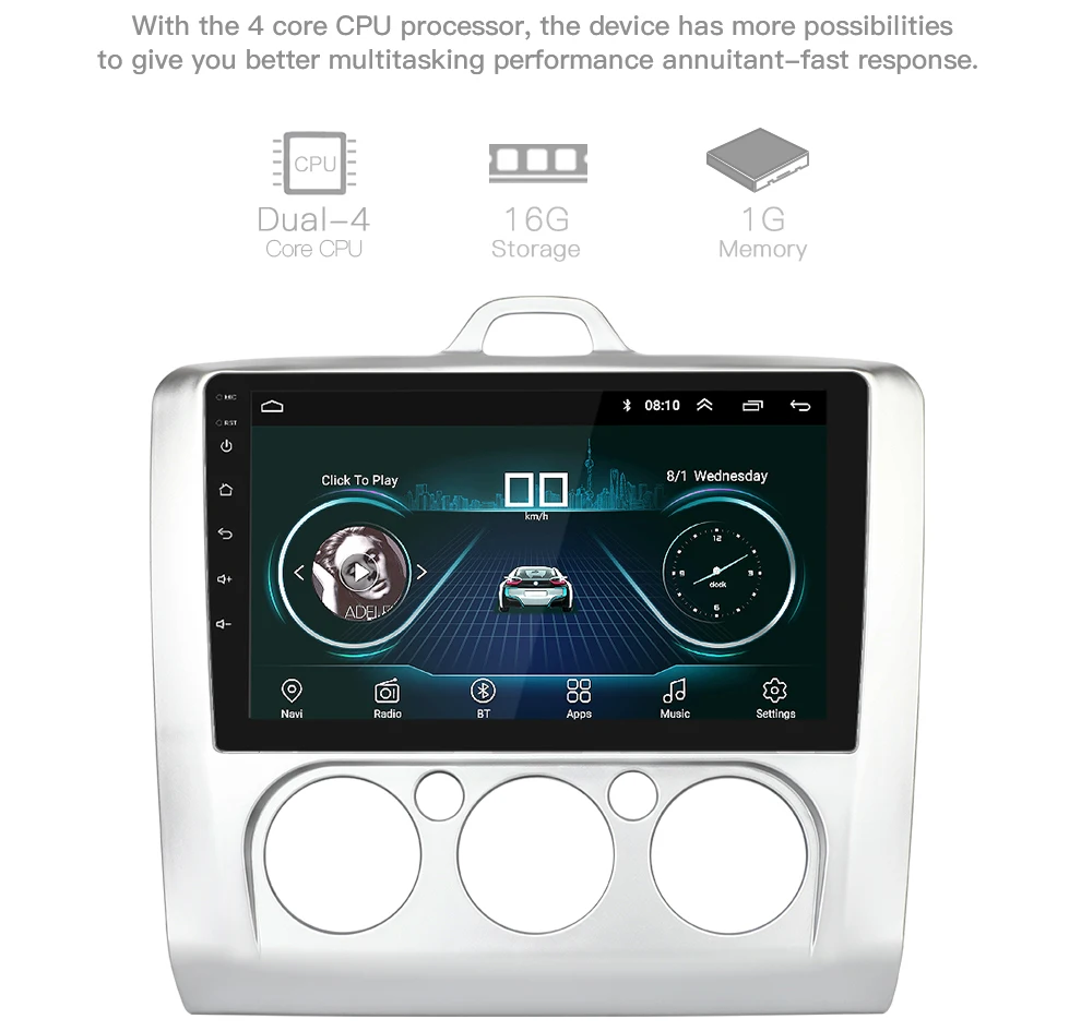 2din Android 9 Автомагнитола для Ford 2005-2011 9 дюймов 3g gps навигация Bluetooth FM AM RDS DSP мультимедийный плеер Ford Авторадио