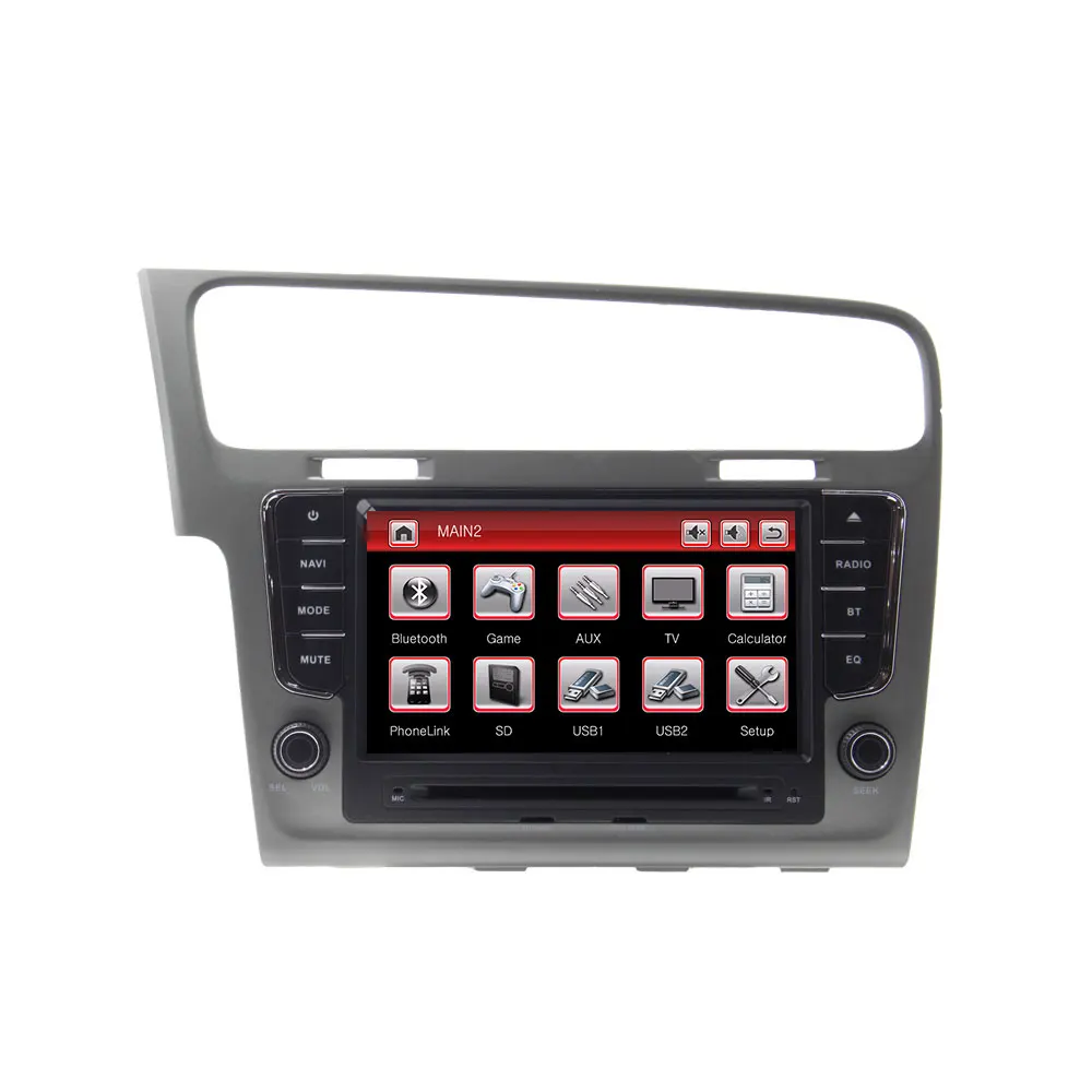 2 din 8&quot Original UI car multimedia player dvd radio for VW golf 7 2013-2015 with GPS Navi CD MP3 Bluetooth hands free Can-Bus |