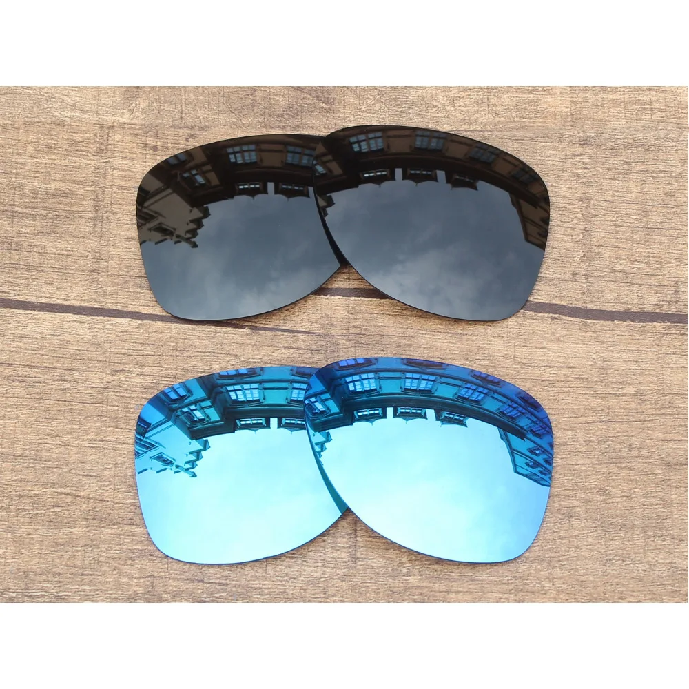 Vonxyz 2 пары сменных линз из поликарбоната черного и ледяного зеркала для Oakley Dispatch в