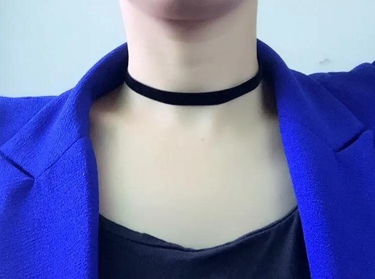 Новинка, модное ювелирное изделие, черная ткань, кружево, татуировка, колье, ожерелье, подарок для женщин, девушек, простое Ретро готическое бархатное ожерелье