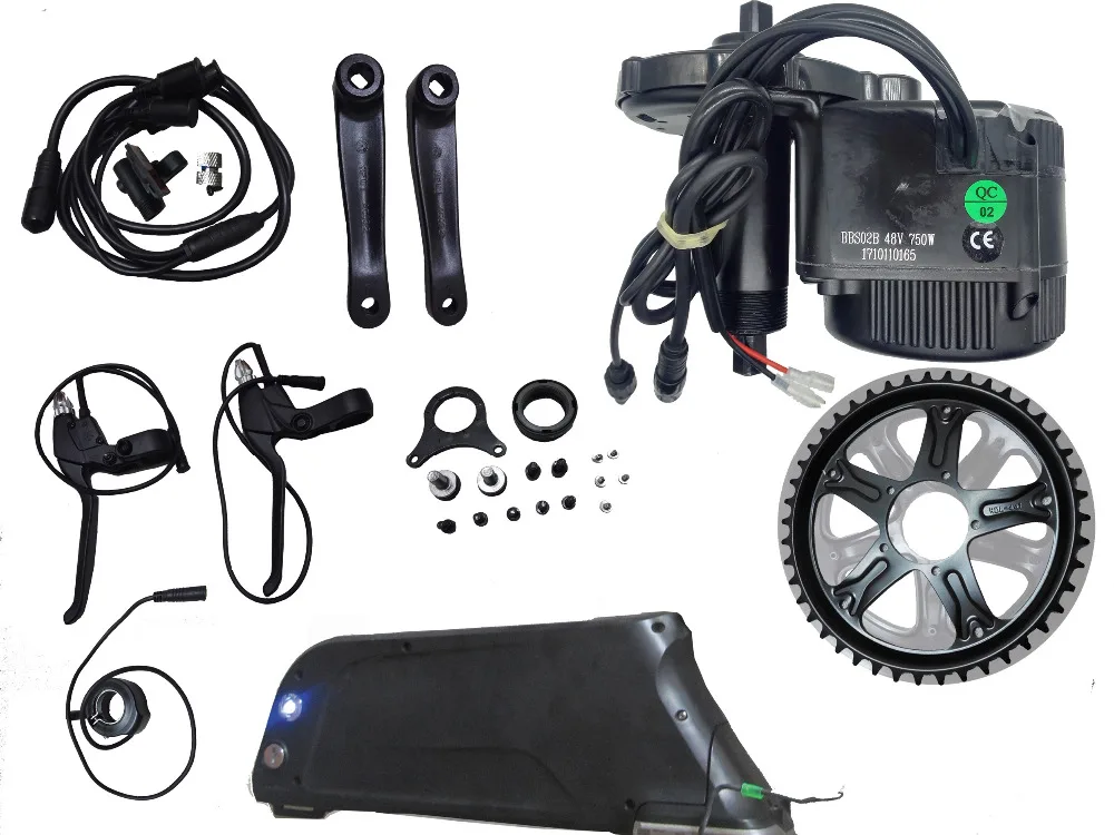 ЕС нет налога! Bafang 8Fun BBS02 750 Вт 48VMotor Набор для электровелосипеда комплект