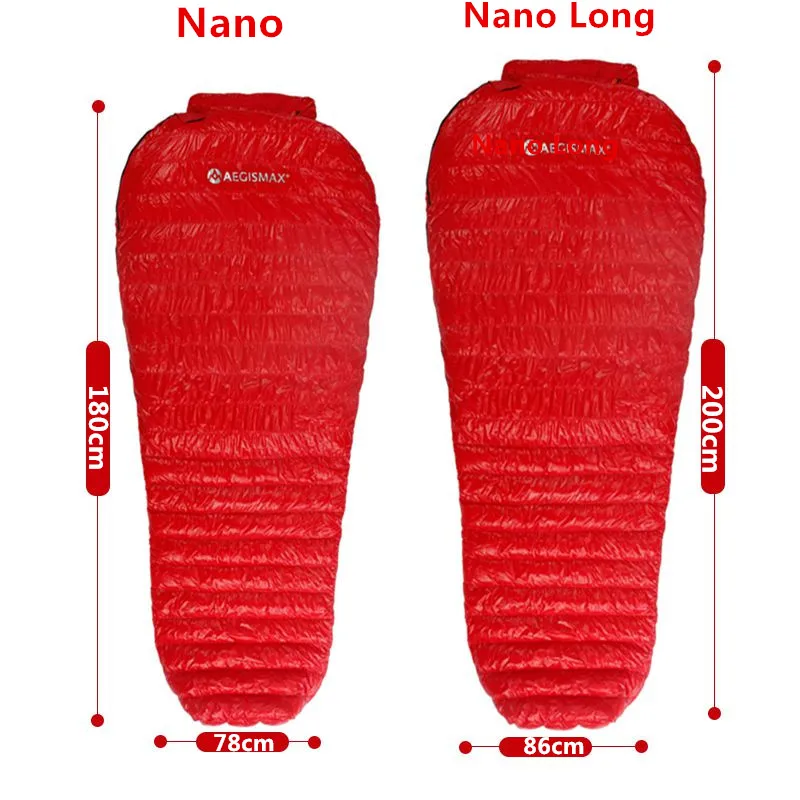 Спальный мешок AEGISMAX Nano Nano2 ультралегкий с гусиным пухом спальные мешки для