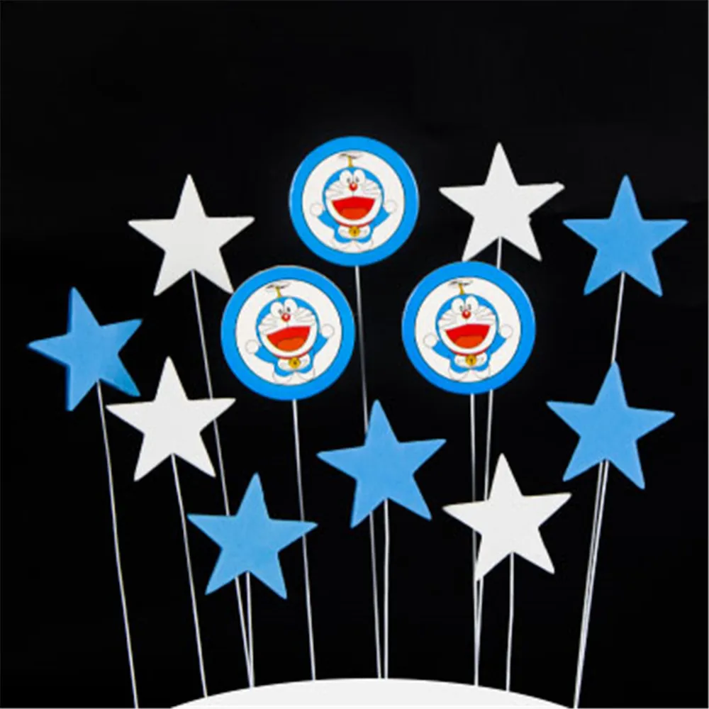 Doraemon Торт Топпер дети мальчики игрушки на подарок на день рождения первый день рождения ребенка украшение для торта топперы кошка - Цвет: Design 7
