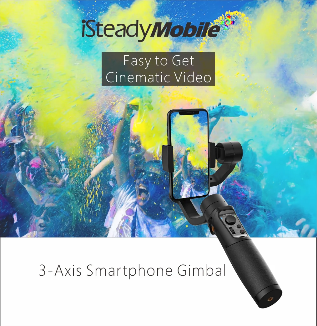 Hohem iSteady Мобильный плюс смартфон шарнирный стабилизатор для камеры Gopro 3-осевой портативный монопод с шарнирным замком для iPhone Andriod huawei samsung Gopro