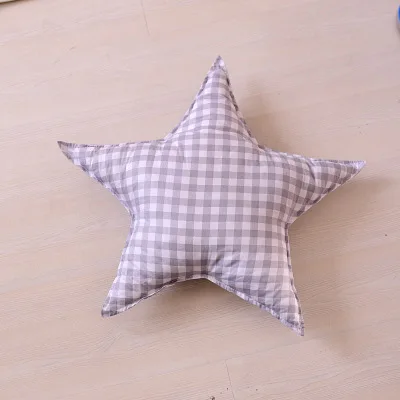grey star 40x40cm Детская комната диван подушка звезда облако сердце домашние подушки для путешествий украшения для детской комнаты хлопок мягкие игрушки для детей подарок для девочек Рождество - Цвет: grey star 40x40cm