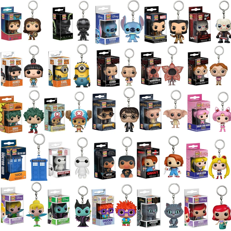 Игрушечный брелок FUNKO мультяшная фигурка Чеширского кота Ститч Малефисента Чаки