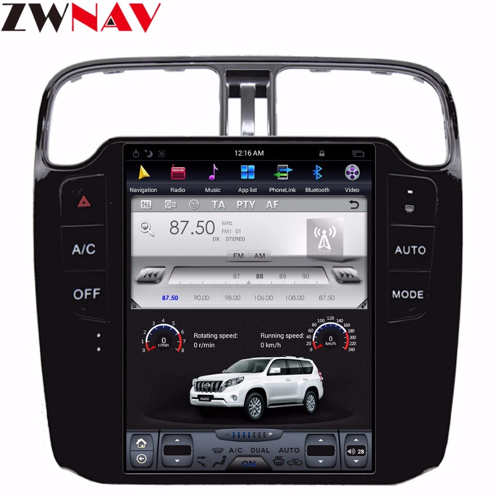 Головное устройство Tesla style на Android 7 1 с большим экраном gps навигацией для Volkswagen/VW