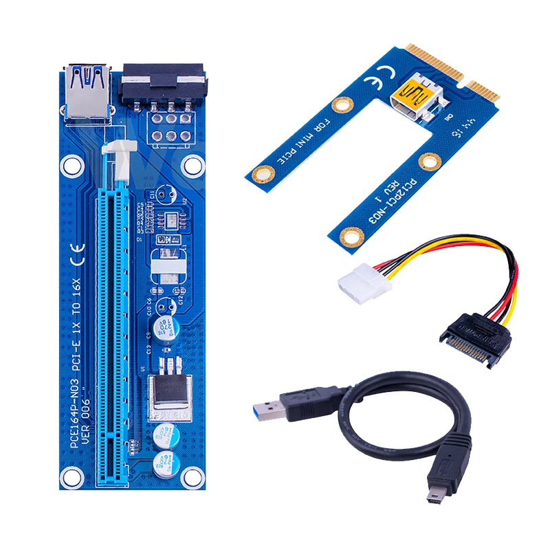 Новая карта памяти Mini PCI Express фризер 1x до 16x USB 3 0 кабель передачи данных SATA к 4Pin IDE