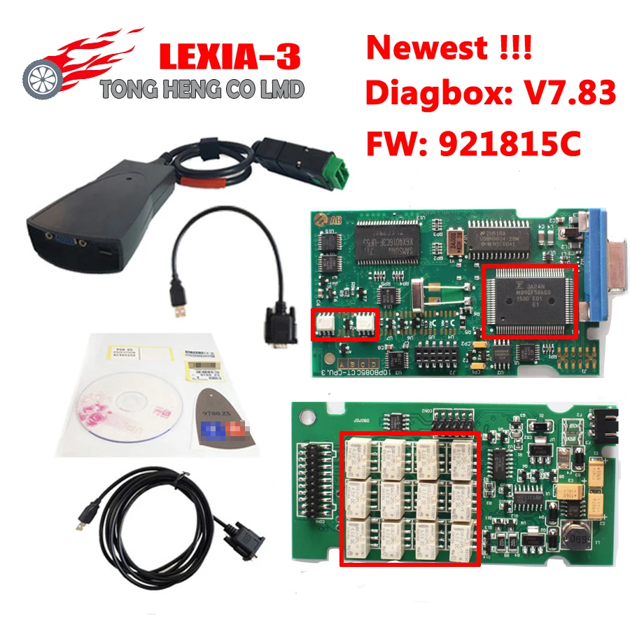 Lexia3 PP2000 Diagbox V7.83 прошивки 921815C Lexia 3 OBDII диагностический инструмент LEXIA для Ci троен Pe