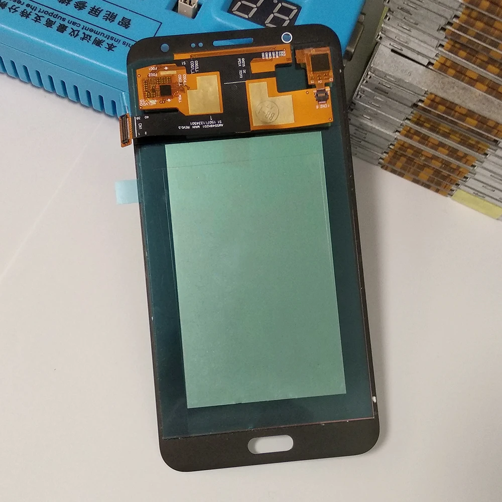 Супер оригинальный AMOLED LCD для SAMSUNG Galaxy J7 2015 дисплей J700 J700F J700M J700H сенсорный