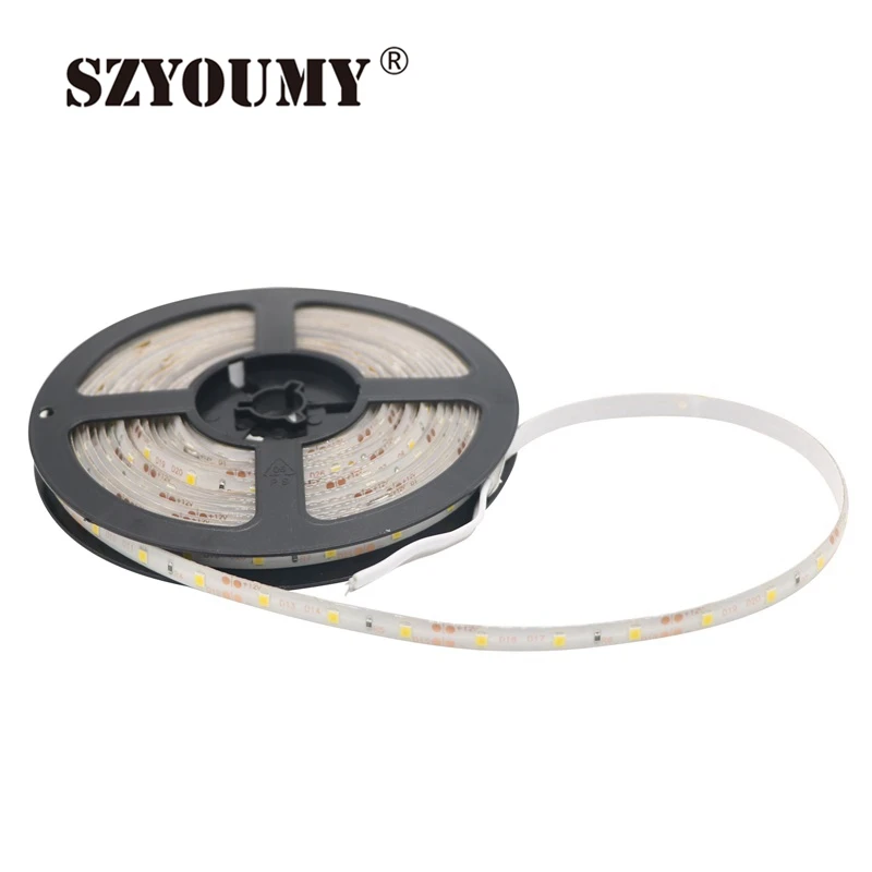 SZYOUMY 2835 SMD Светодиодная лента гибкий свет 12В водонепроницаемый 60LED/m 100 м/лот
