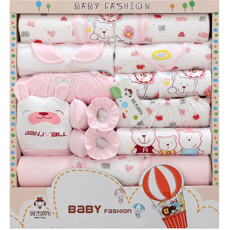 

New 2020 High Quality 100% Cotton 18pcs Baby Clothing sets Infant Newborn Gift Set Boys Girls Baby Clothes christmas gift