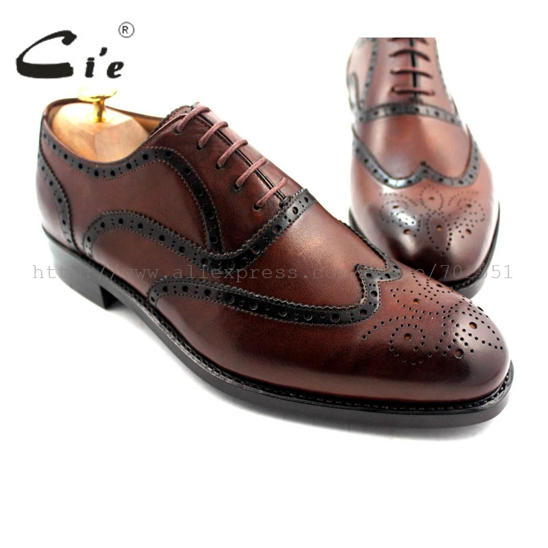 Мужские броги из натуральной телячьей кожи на шнуровке|welt|welted shoes |