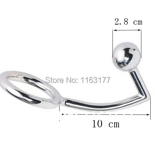 Free Shipping Penis Lock Intruder with Anal Ball Stainless Steel Hook Metal Butt Plug Sex Toy for Men Products | Красота и здоровье