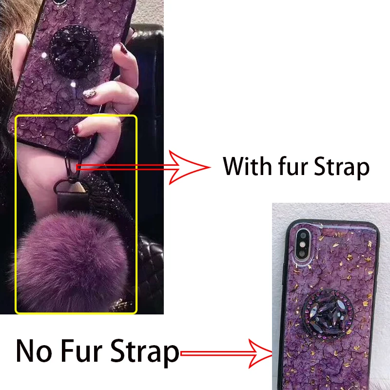 Hot Crystal Chain Pompom Fur Ball Case Capa For Xiaomi Redmi 8/8A 7/6/6A/5/5A/5 Plus/S2/Y2/4X Strap Fundas |