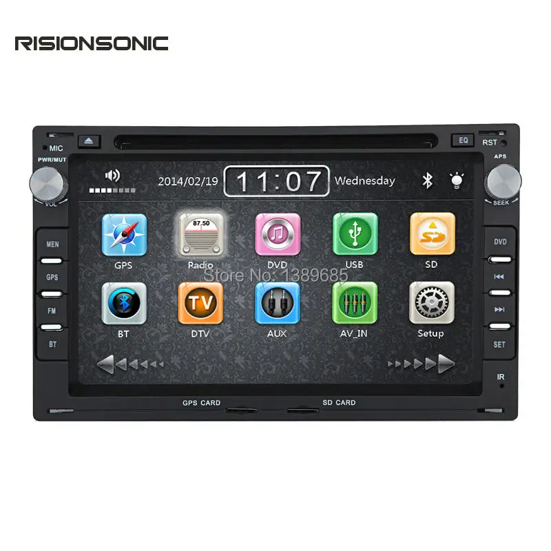 Емкостный Сенсорный экран 2Din 7 дюймовый Стерео DVD GPS Navi авторадио для Volkswagen VW