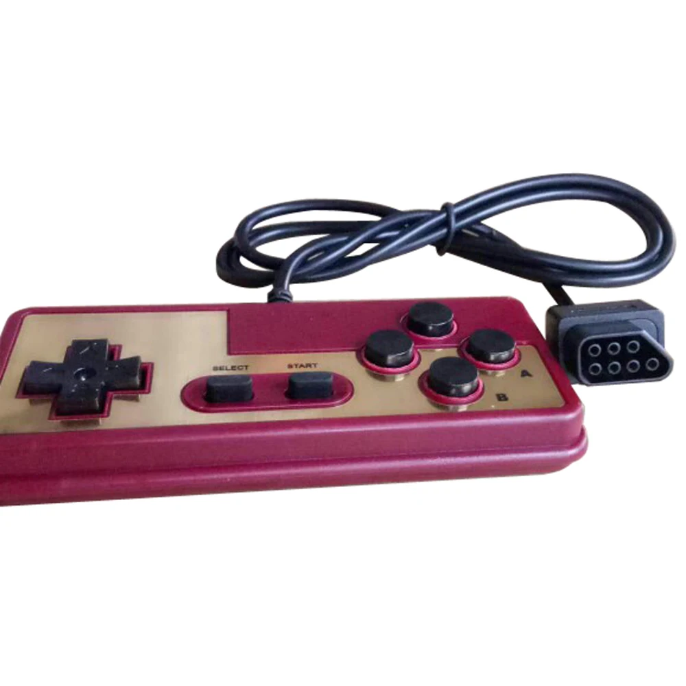 Для японской 8-битной консоли NES 7Pin кабельный контроллер геймпад с кнопкой Turbo A B |