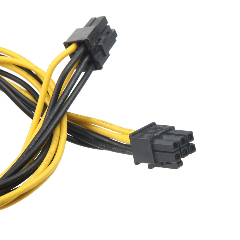 Мини-лучший кабель PCI-E PCIE PCI-Express 6P от Male до 6Pin графическая видеокарта Power Cabo 50 см