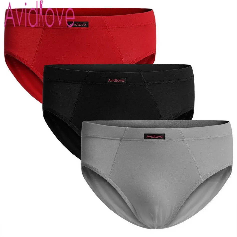Avidlove 3 пары мужское нижнее белье из хлопка сексуальные Стрейчевые хип-трусы