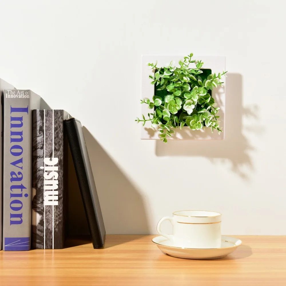 Искусственные цветы Настенный декор набор квадратных 3D пластиковых цветочных