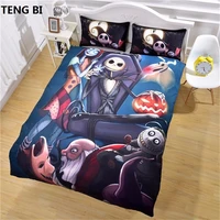 free shipping nightmare before christmas bedding set wholesale unique design polyester cotton duvet cover twin full queen king
