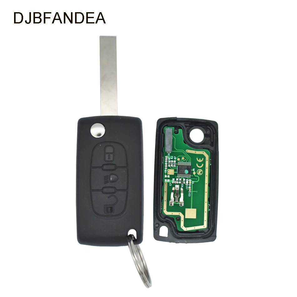 DJBFANDEA 433 МГц раскладной дистанционный ключ для Peugeot Citroen C2 C3 C4 C5 Berlingo Picasso складной