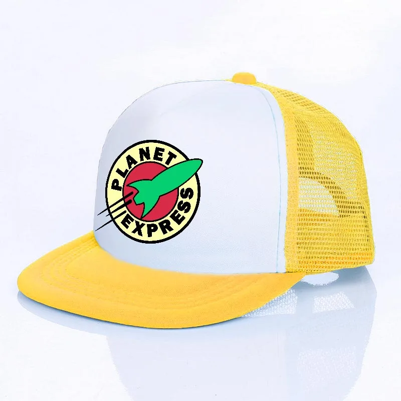 YF10702 Planet Express Rocket Ship Outdorr Mesh Hat For Men Women Futurama Bender Meme Snapback Caps Combat Robot Trucker Cap YF107 - Цвет: YF10702