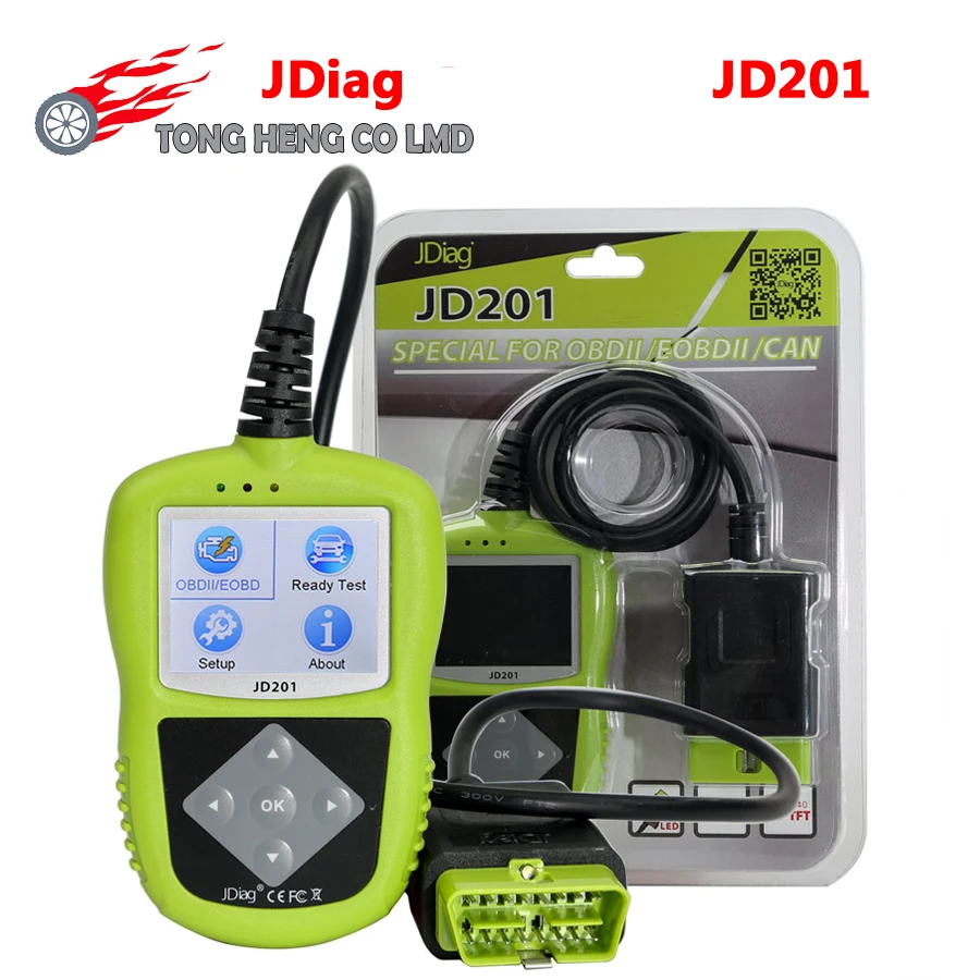 JDiag JD201 OBD2 считыватель кода неисправностей Автомобильная сканер OBDII/EOBD/CAN